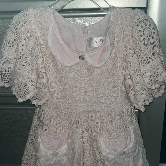Toddler Girl Dollcake Pink Lace Dress Size 3 Dresses